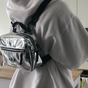Adidas backpack purse in silver